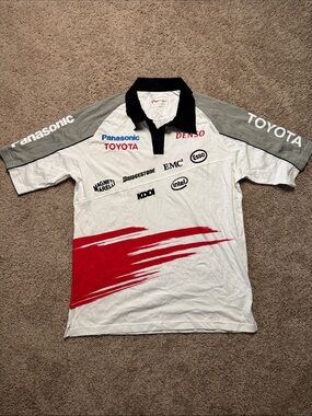 Panasonic Toyota White, Black & Red Racing Polo